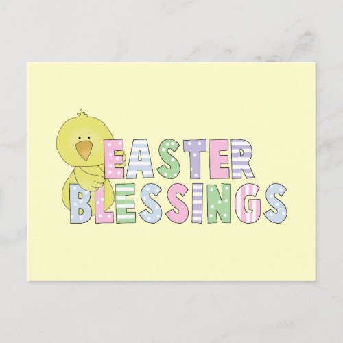 Easter Blessings T_shirts and Gifts Holiday Postcard