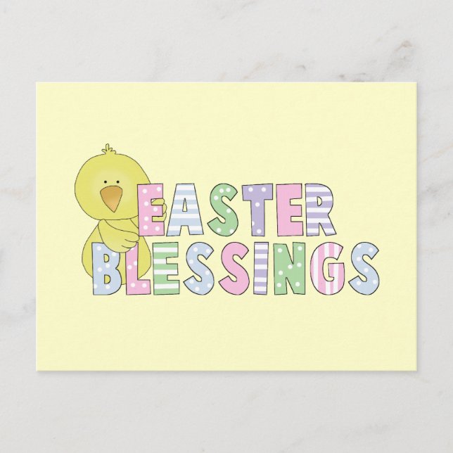 Easter Blessings T-shirts and Gifts Holiday Postcard (Front)
