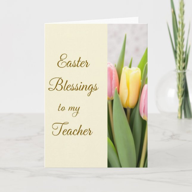 Easter Blessings Teacher Card (Front)