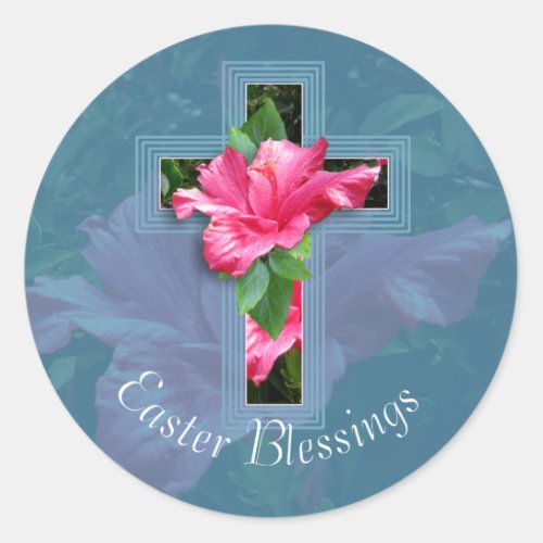 Easter Blessings Tropical Hibiscus Stickers