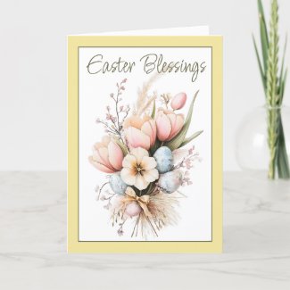 Easter Blessings Tulip Bouquet Folded