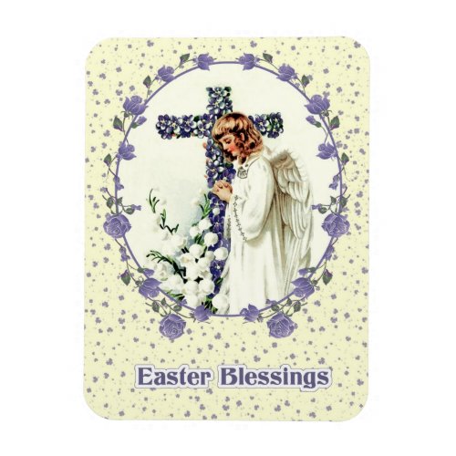 Easter Blessings Vintage Praying Angel Gift Magnet