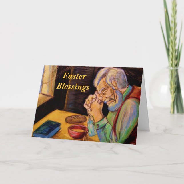 EASTER BLESSINGS WITH PRAYER card (Front)