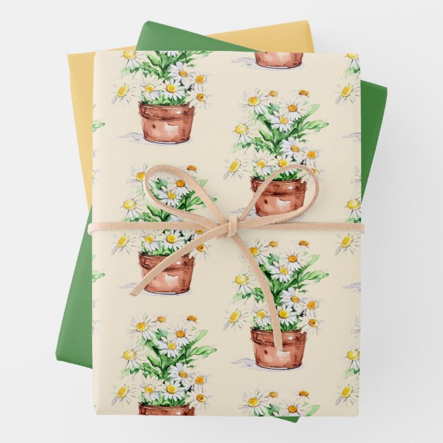 Easter Blooms: Floral Wrapping Paper (In situ)
