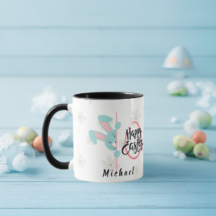Easter Blue Bunny Personalized Mug