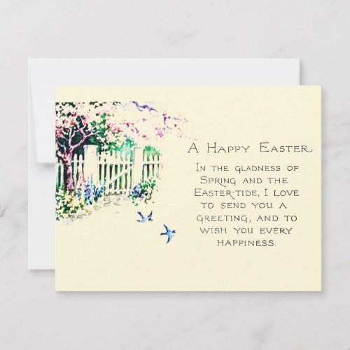 Easter Bluebirds at Eastertide Holiday Card