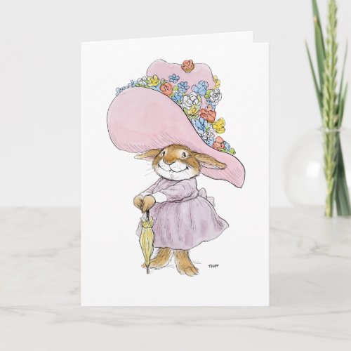 Easter Bonnet Bunny Card