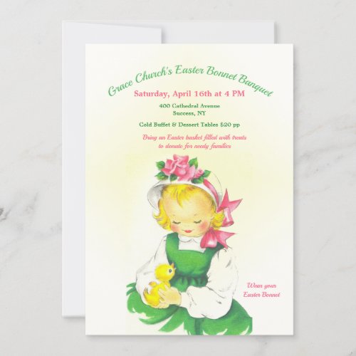 Easter Bonnet Invitation