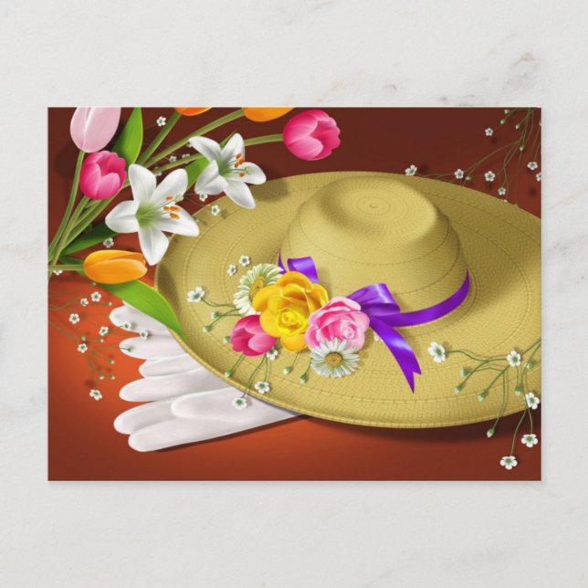Easter Bonnet Postcard (Front)