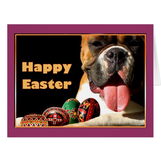Easter Boxer Dog Cards (Front Horizontal)
