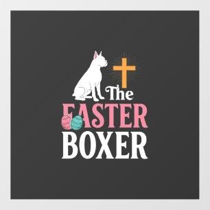 Easter Boxer Dog Vintage Engraving Shirt Floor Decals