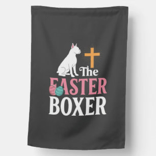 Easter Boxer Dog Vintage Engraving Shirt House Flag