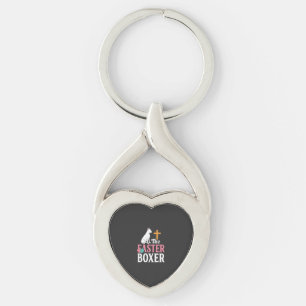 Easter Boxer Dog Vintage Engraving Shirt Keychain