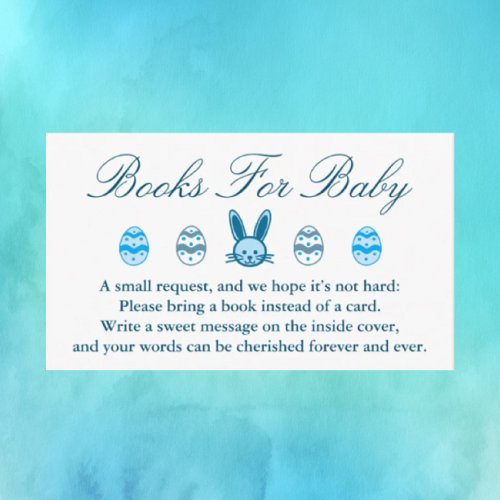 Easter Boy Baby Shower Books For Baby Card