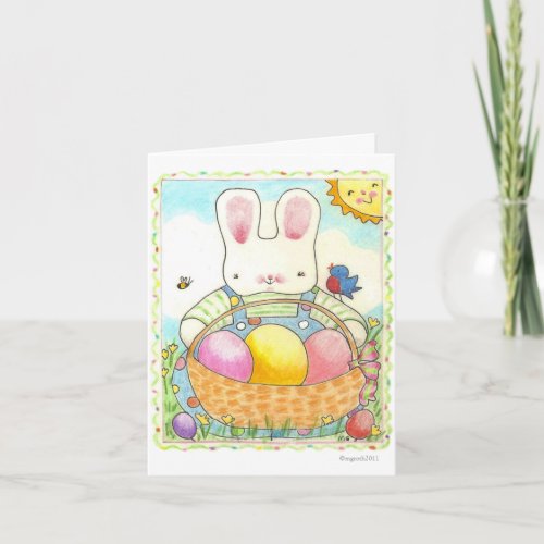 Easter Boy Bunny holiday card