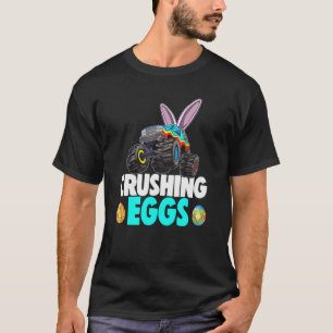 Easter Boy Monster Truck Crushing Egg Bunny Easter T-Shirt