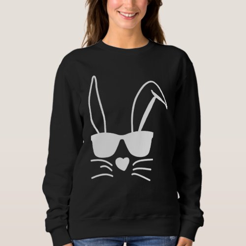 Easter  Boys Girls Kids Hip Easter Bunny Sunglasse Sweatshirt