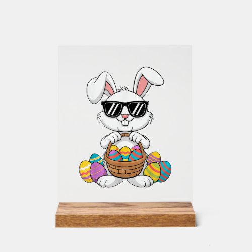 Easter Boys Girls Kids Toddler Bunny Rabbit Easter Acrylic Sign