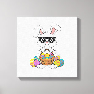 Easter Boys Girls Kids Toddler Bunny Rabbit Easter Canvas Print
