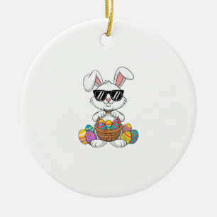 Easter Boys Girls Kids Toddler Bunny Rabbit Easter Ceramic Ornament