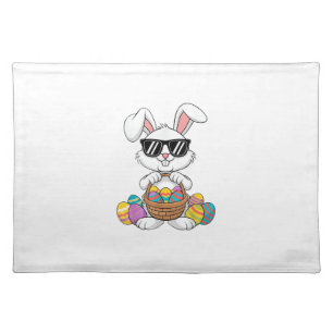 Easter Boys Girls Kids Toddler Bunny Rabbit Easter Cloth Placemat