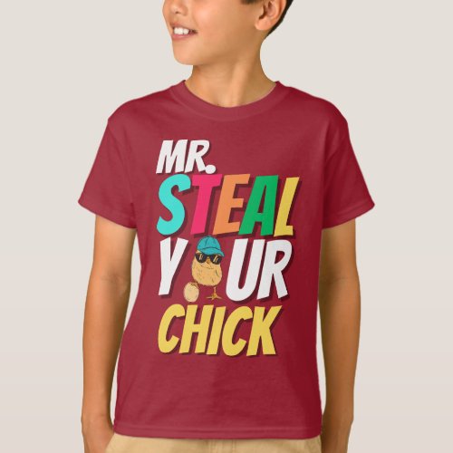 Easter Boys Toddlers Mr Steal Your Chick Funny  T_Shirt