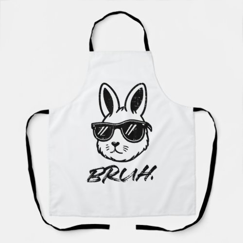 Easter Bruh Bunny Sunglasses Funny Meme Men Boys K Apron