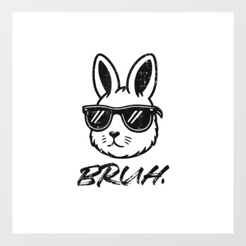 Easter Bruh Bunny Sunglasses Funny Meme Men Boys K Floor Decals