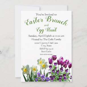 Easter Brunch and Egg Hunt Holiday Invitation