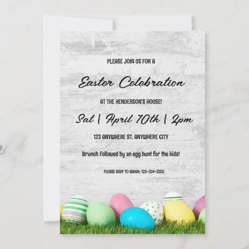  Easter Brunch And Egg Hunt Invitation