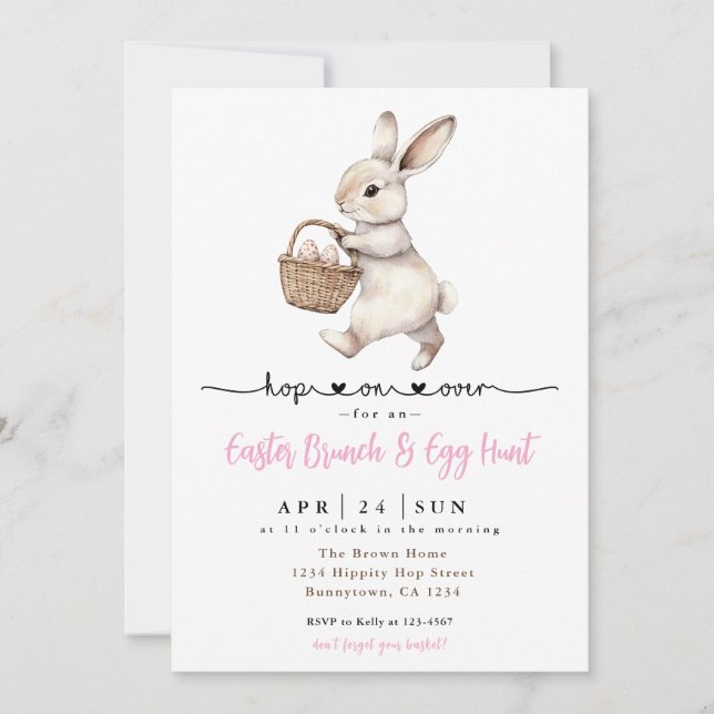 Easter Brunch and Egg Hunt  Invitation (Front)