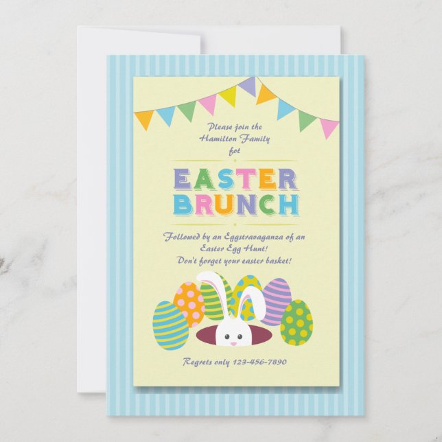 Easter Brunch Bunny Invitation (Front)