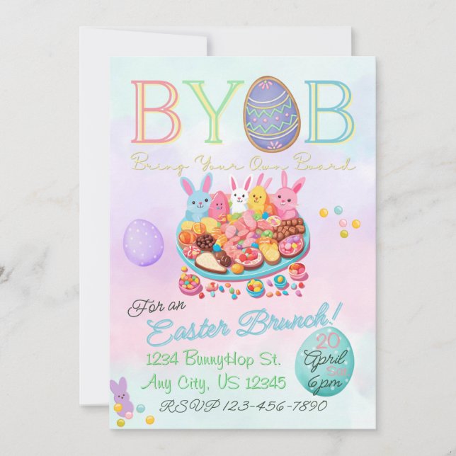 Easter Brunch Charcuterie Party Invitation (Front)