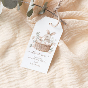 Easter Brunch Egg Hunt Bunny Basket Thank You Gift Tags