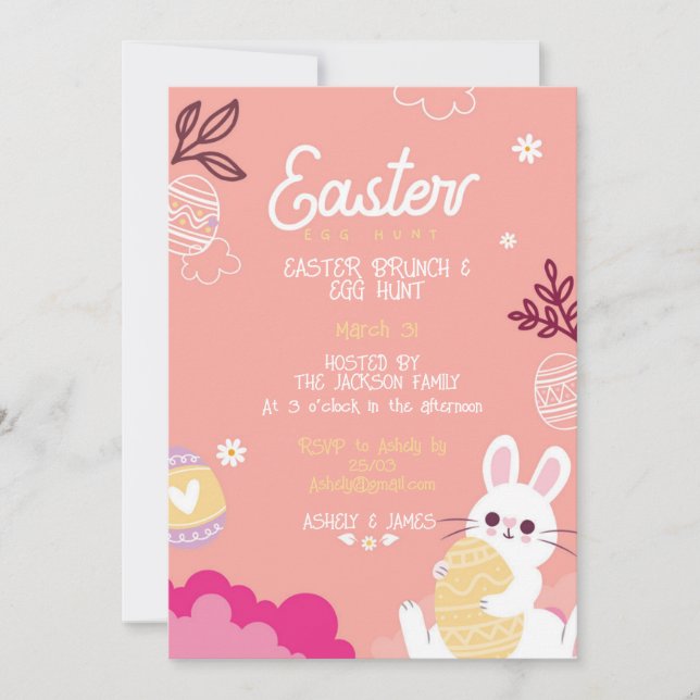 easter brunch, egg hunt Invitation (Front)