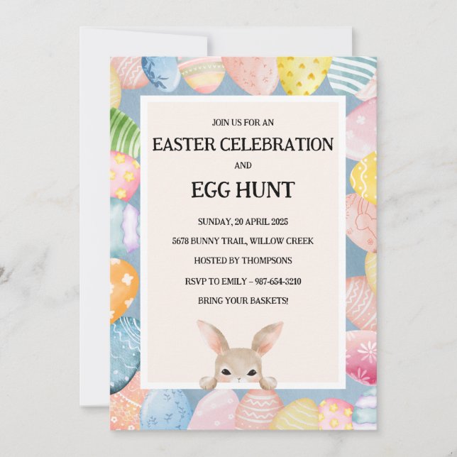 Easter Brunch & Egg Hunt Invitation (Front)