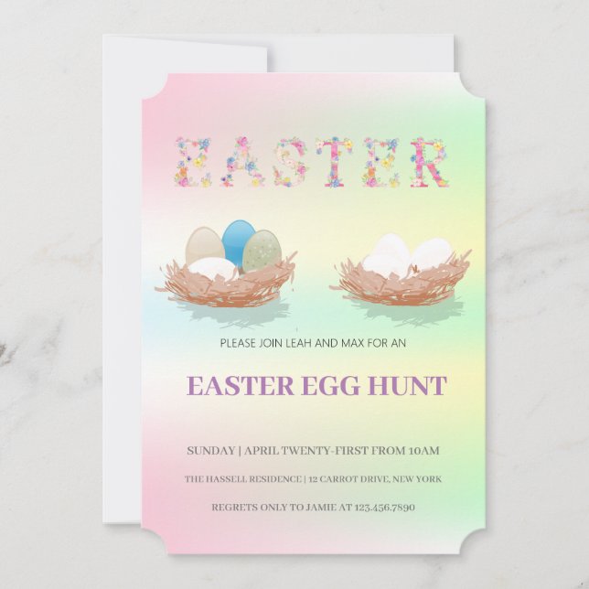 Easter Brunch Egg Hunt Invitation (Front)