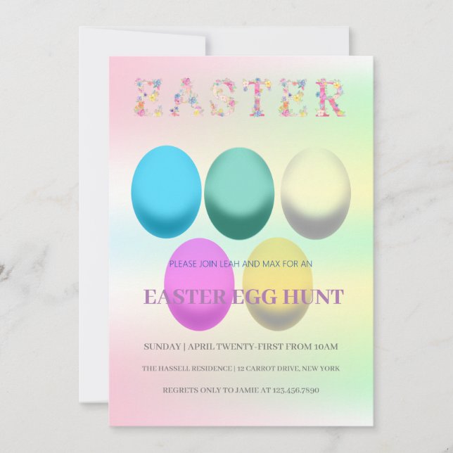 Easter Brunch Egg Hunt Invitation (Front)