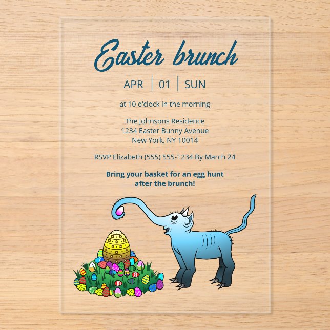 Easter brunch & Egg Hunt Invitation (Front)