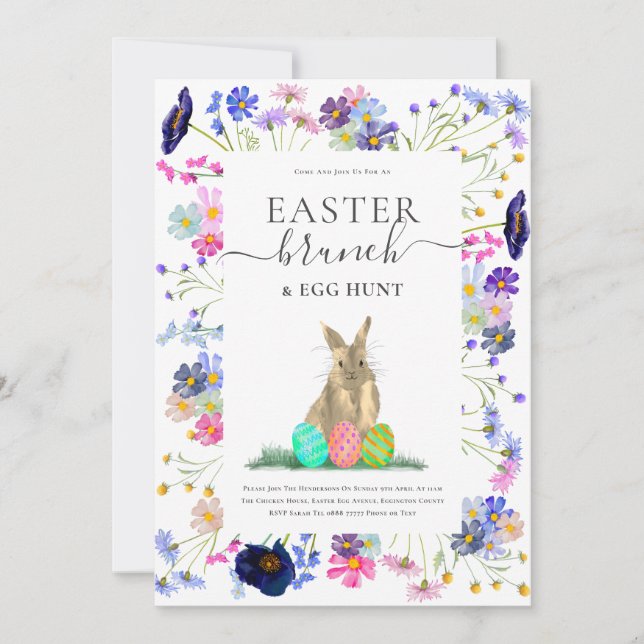 Easter Brunch & Egg Hunt Invitation (Front)