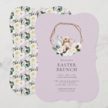 Easter Brunch Floral Bunny Wreath
