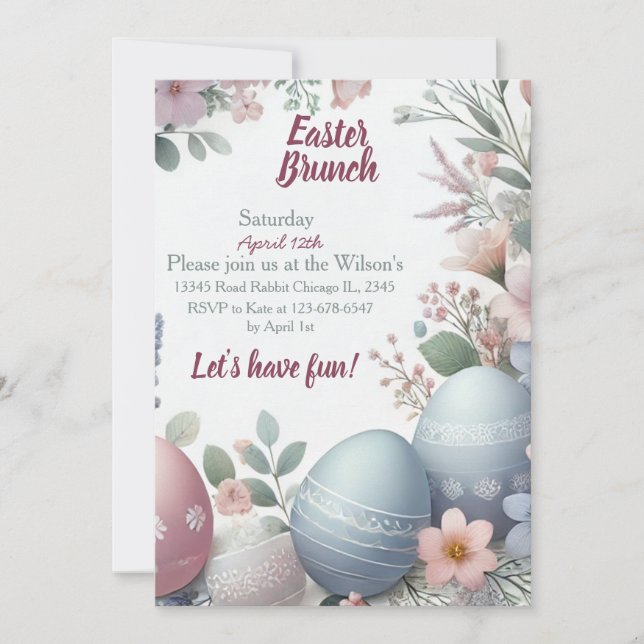Easter Brunch Invitation | Celebrate with Style (Front)