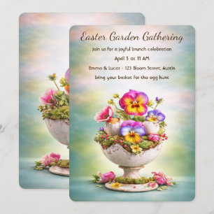 Easter Brunch Invitation Colorful Floral Spring