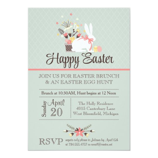 easter brunch invitation easter egg hunt invite zazzle com