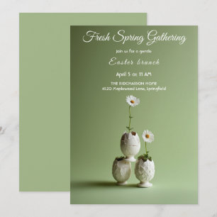 Easter Brunch Invitation Minimal Spring Floral