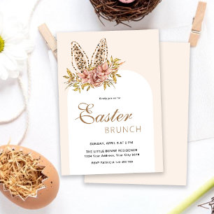 Easter Brunch Leo Bunny Invitation