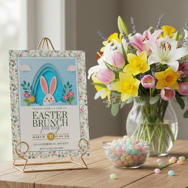 Easter Brunch Party Holiday - 3D Style Postcard (Creator Uploaded)