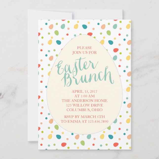 Easter Brunch Party Invitation (Front)