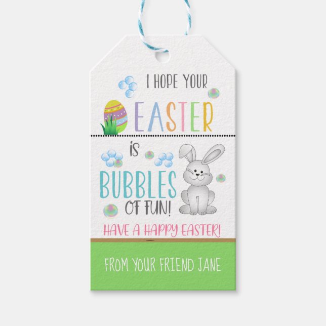 Easter Bubbles Gift Tag (Front)