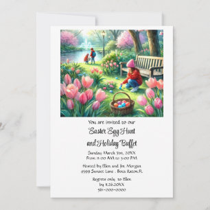 Easter Buffet and Egg Hunt Holiday Invitation